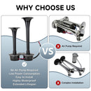 12V Electric Dual Loud Truck and Train Horns for Car and Motorcycle Magic Cars 1