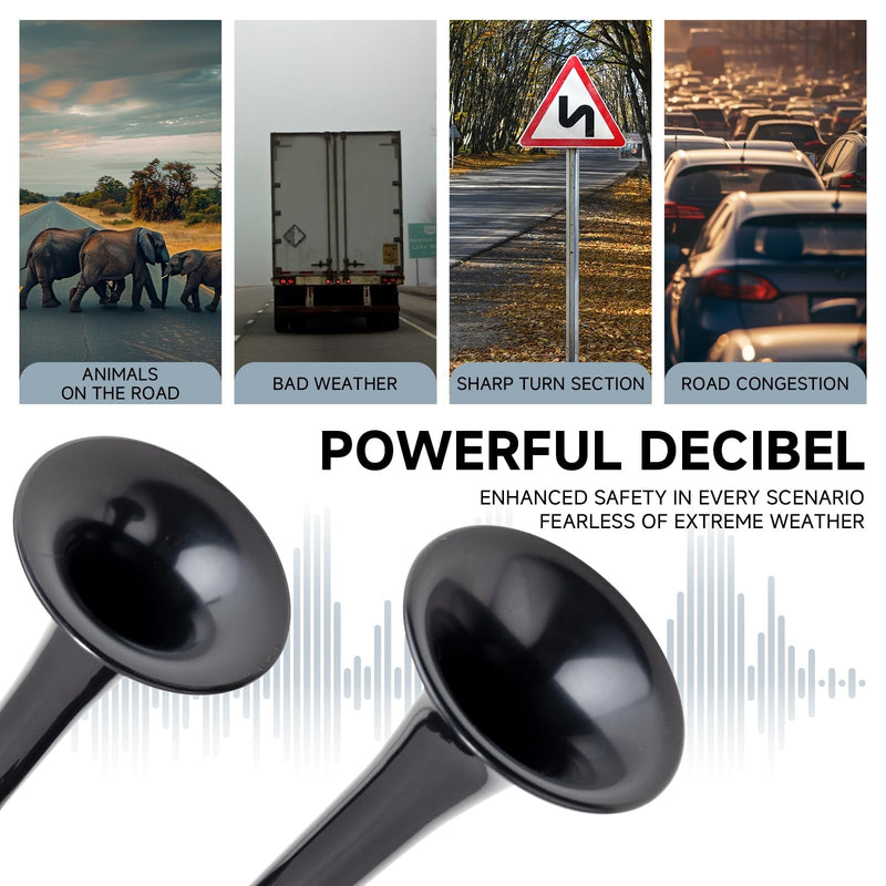 12V Electric Dual Loud Truck and Train Horns for Car and Motorcycle Magic Cars 2