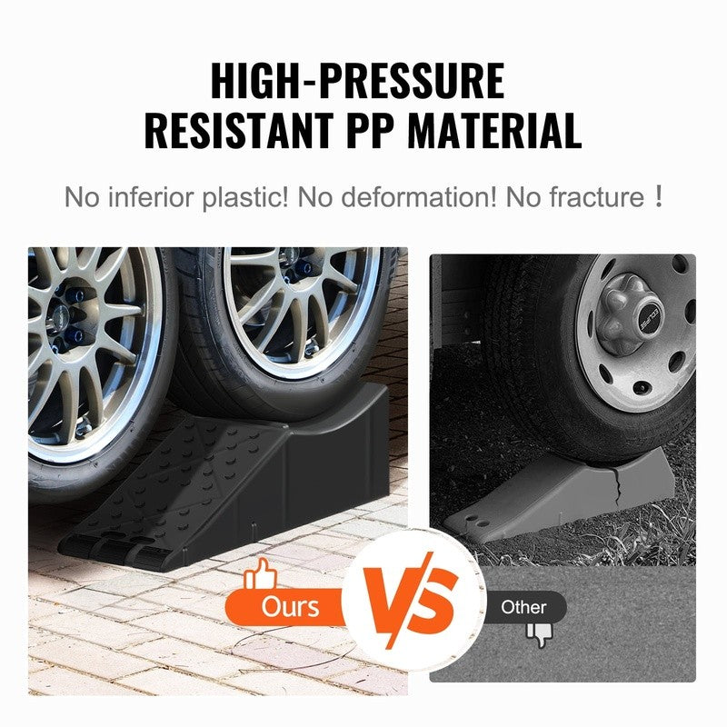 Portable Durable Plastic Car Ramp with Tandem Wheels Supports Up to 20,000 lbs Safety Design Magic Cars 5