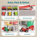 Race Track Car Ramp Set for Toddlers Aged 2-4 with 4 Vehicles Magic Cars 5