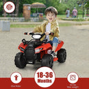 Kids Electric Ride-On ATV with Rechargeable Battery, Horn and Music, Red/Black Magic Cars 3
