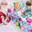 Race Car Track Set with 201 Pieces for Girls Aged 4-6 and Boys Aged 3-5, Featuring Monster Trucks Magic Cars 1