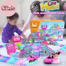 Race Car Track Set with 201 Pieces for Girls Aged 4-6 and Boys Aged 3-5, Featuring Monster Trucks Magic Cars 2