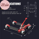 4-Piece Mechanical Car Wheel Dolly Set, 6000-Lbs Capacity Skates for 12'' Wheels - Red, Set of 4 Magic Cars 5