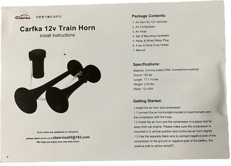 150dB Super Loud Air Horn Kit for Trucks, Boats, Cars, and Trains Magic Cars 9