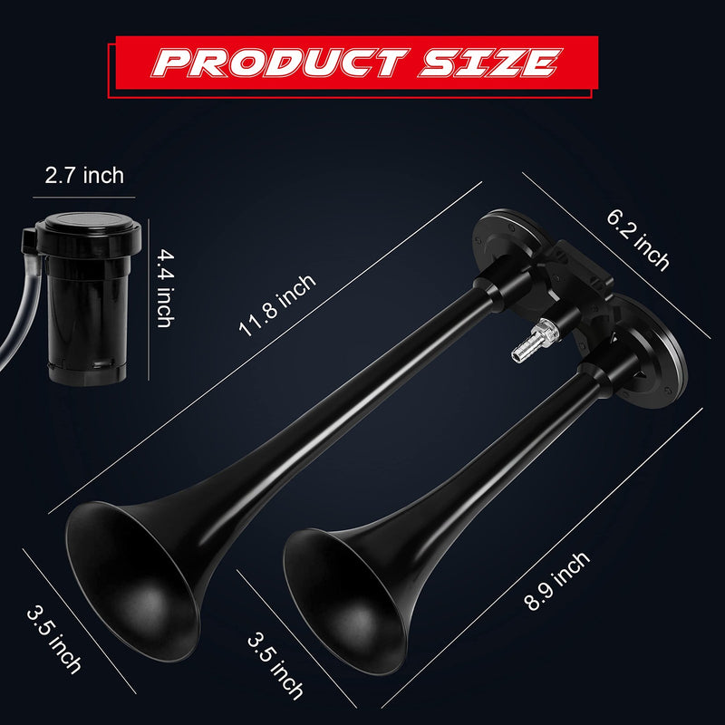 Air Horn Kit for Trucks, Cars, Boats – 150dB Super Loud Train Horns with 12V Compressor Magic Cars 1