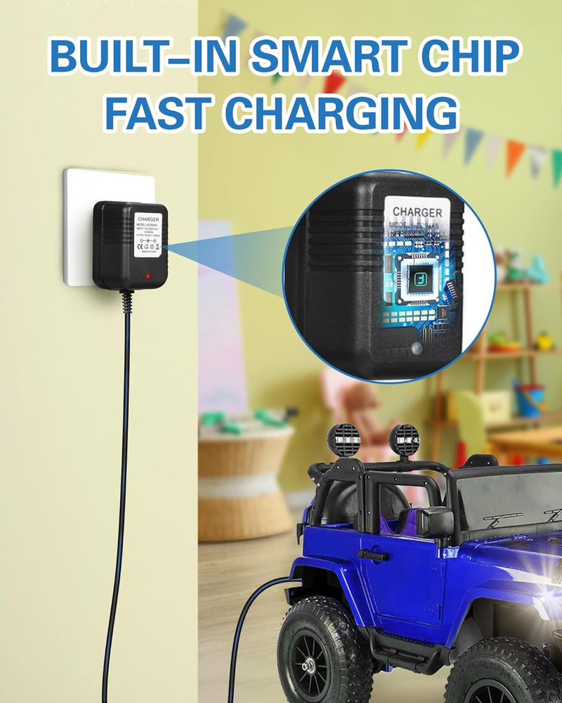 6 Volt Battery Charger for Flybar and Kidzone Ride-On Vehicles Magic Cars 2