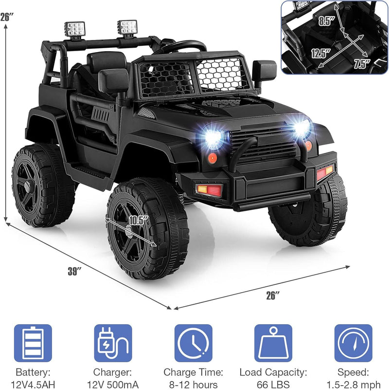 Carrito eléctrico para niños con control remoto todo terreno resistente Magic Cars 6