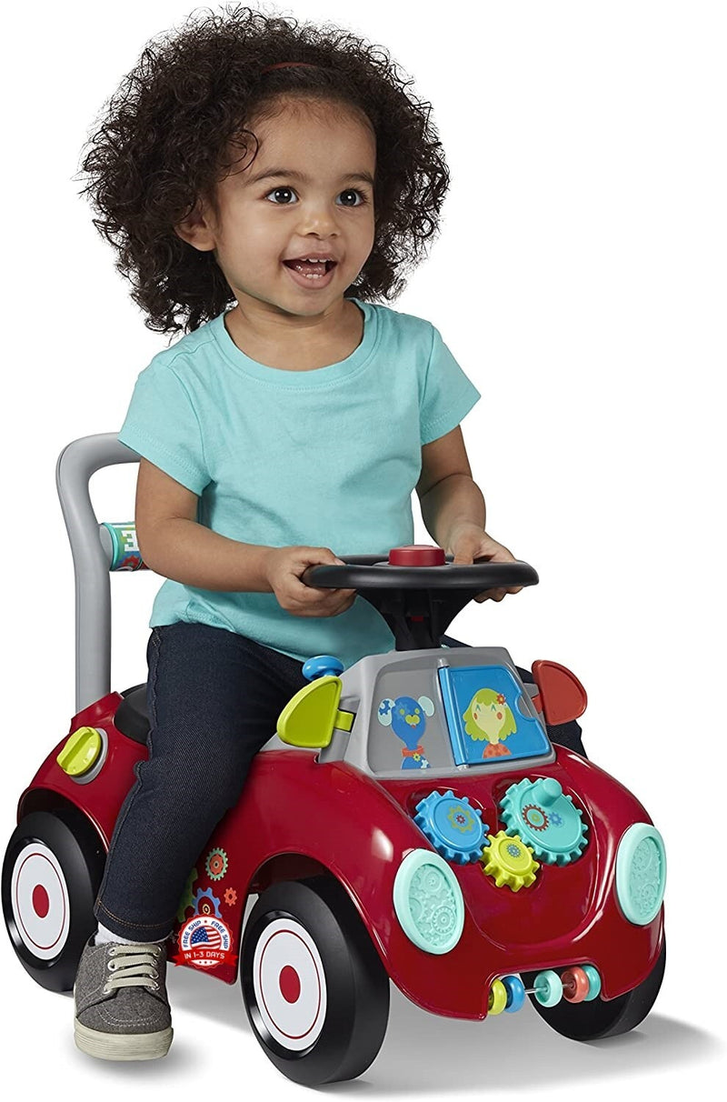 Carrito de Empuje para Niños con Bocina, Música y Espacio de Almacenamiento Magic Cars 6