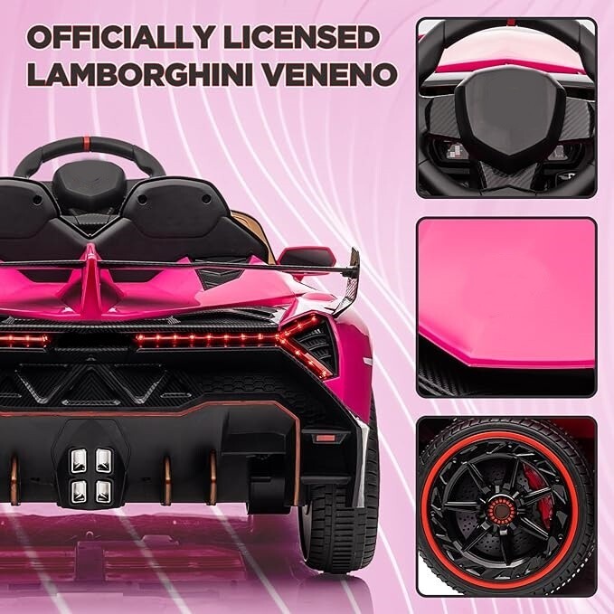 Coche Eléctrico Infantil para Niñas con Batería Recargable, Control Remoto, Música y Luces Magic Cars 7