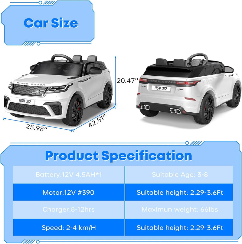 Carro eléctrico para niñas con batería recargable, control remoto, música y luces Magic Cars 4