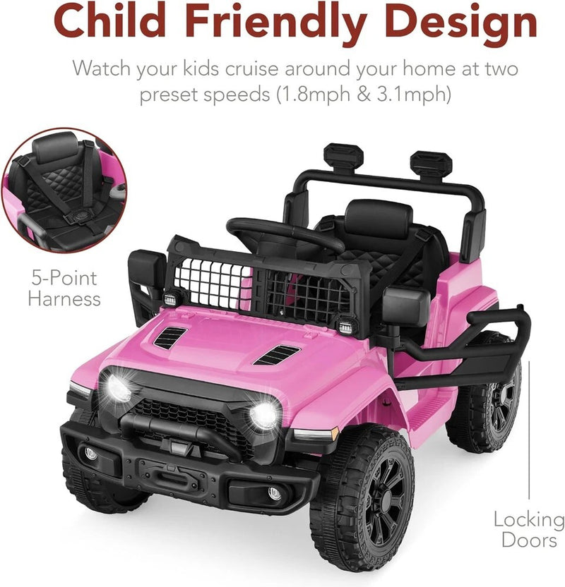 Coche eléctrico para niños de 3 a 5 años con luces, para montar y conducir Magic Cars 1