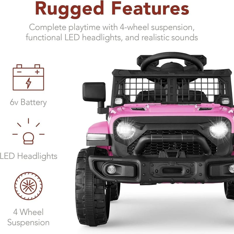 Carro eléctrico para niños de 3 a 5 años con luces para montar y manejar Magic Cars 3