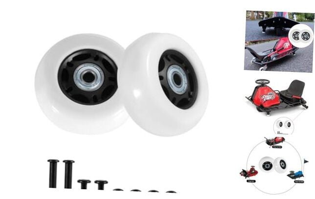 Replacement 76mm x 30mm Caster Wheel for Razor Crazy Cart Magic Cars 0
