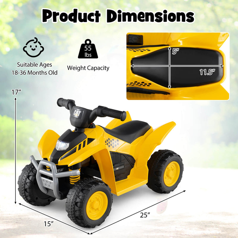 Licensed Kids Ride-On ATV with Horn, Sound, LED Headlight, and Foot Pedal Magic Cars 1