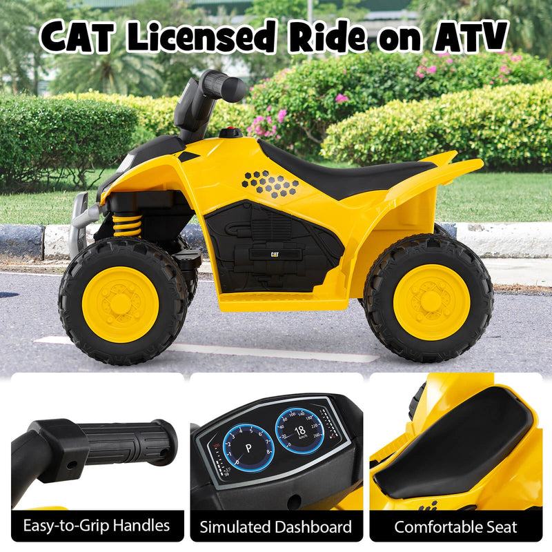 Licensed Kids Ride-On ATV with Horn, Sound, LED Headlight, and Foot Pedal Magic Cars 5
