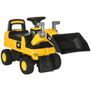 Licensed Kids Ride-On Excavator with Manual Shovel in Yellow Magic Cars 1