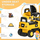 Licensed Kids Ride-On Excavator with Manual Shovel in Yellow Magic Cars 4