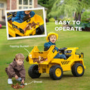 12V Electric Ride-On Excavator with Remote Control, Yellow, Licensed Design Magic Cars 5