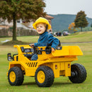 12V Electric Ride-On Excavator with Remote Control, Yellow, Licensed Design Magic Cars 9