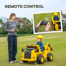 12V Electric Ride-On Excavator with Remote Control, Licensed Yellow Model Magic Cars 6