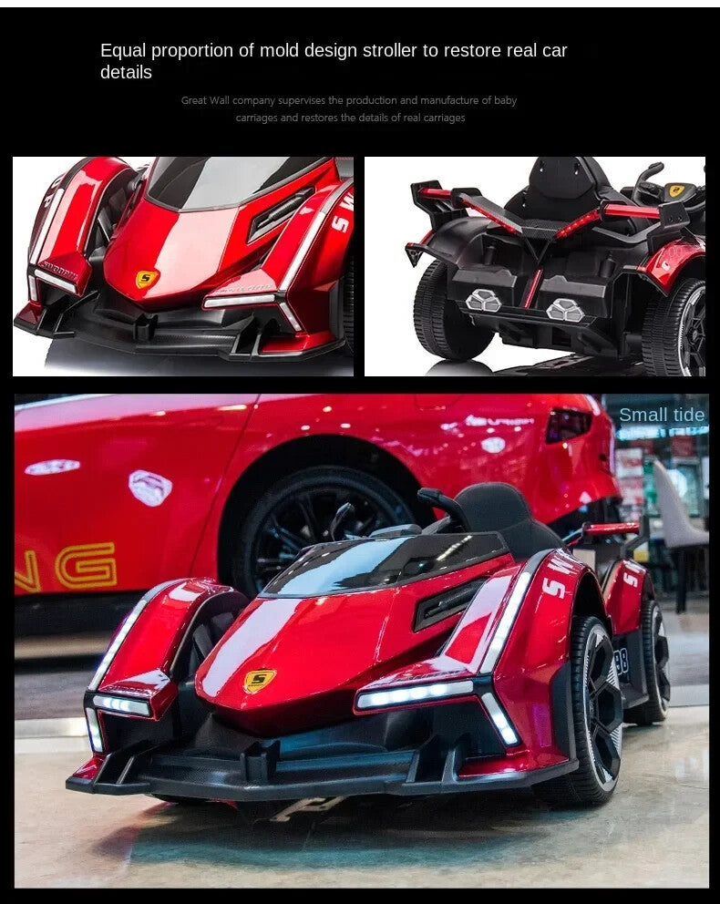 12V Rechargeable Four-Wheel Drive Electric Ride-On Car for Boys and Girls Magic Cars 1