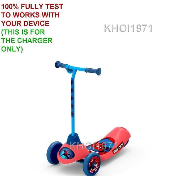 AC Charger Adapter for 4F Pulse Spider-Man Safe Start 3-Wheel Scooter Magic Cars 1