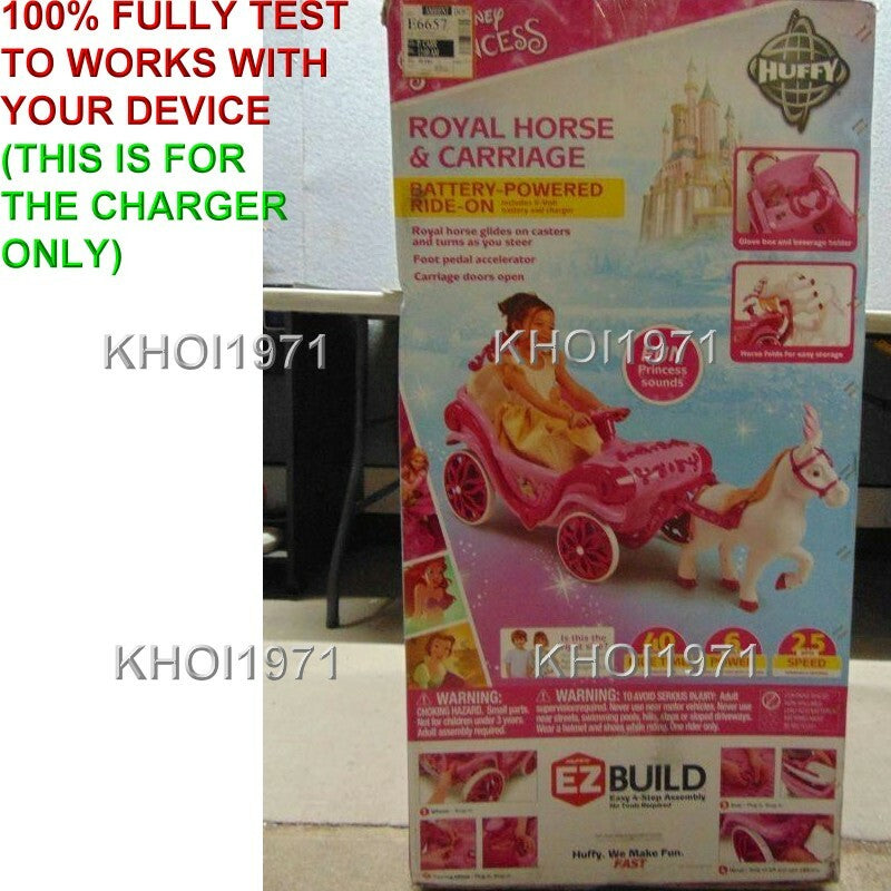 Disney Princess Royal Horse Carriage Ride-On with Charger and AC Adapter Magic Cars 6