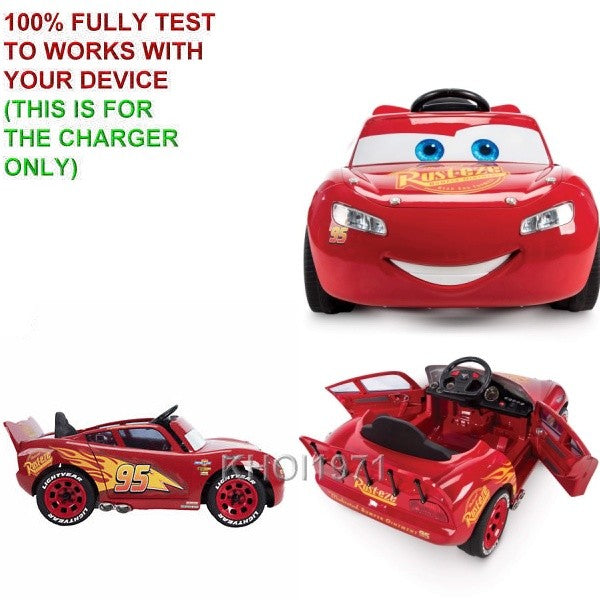 AC Charger Adapter for Huffy Disney Pixar Cars 3 Lightning McQueen Ride-On Vehicle Magic Cars 1