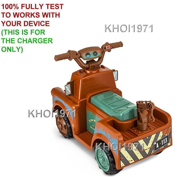 AC Charger Adapter for KidTrax Pacific Cycle Disney Pixar Cars Tow Mater Ride-On Toy Magic Cars 2