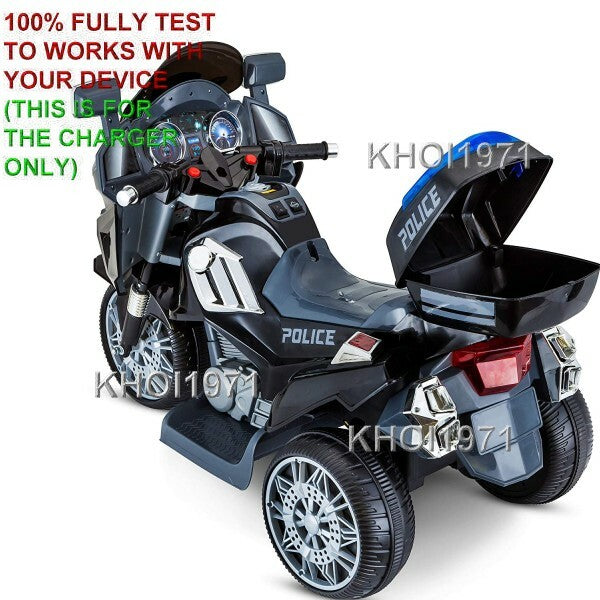 AC Charger Adapter for KidTrax KT1244i Police Rescue Ride-On Motorcycle Trike 8V Magic Cars 1