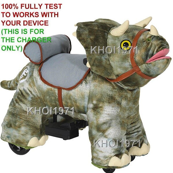 AC Charger Adapter for Jurassic World Triceratops Deluxe Ride-On Toy Magic Cars 1