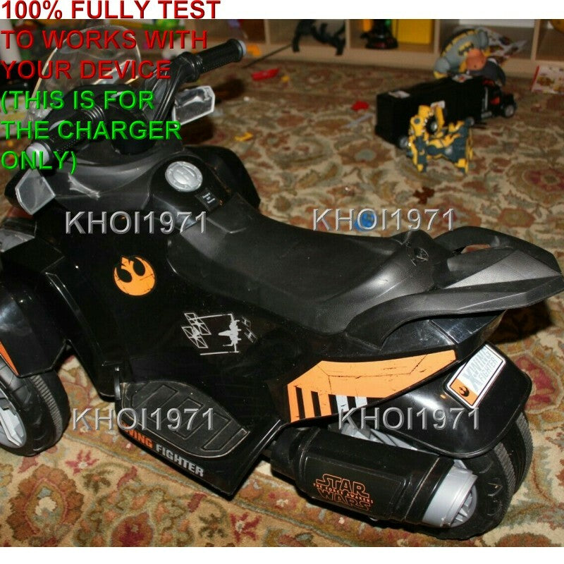 6V AC Charger Adapter for Huffy Star Wars X-Wing Fighter Motorcycle Battery 17086 Magic Cars 1