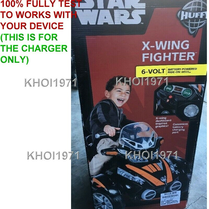 6V AC Charger Adapter for Huffy Star Wars X-Wing Fighter Motorcycle Battery 17086 Magic Cars 4