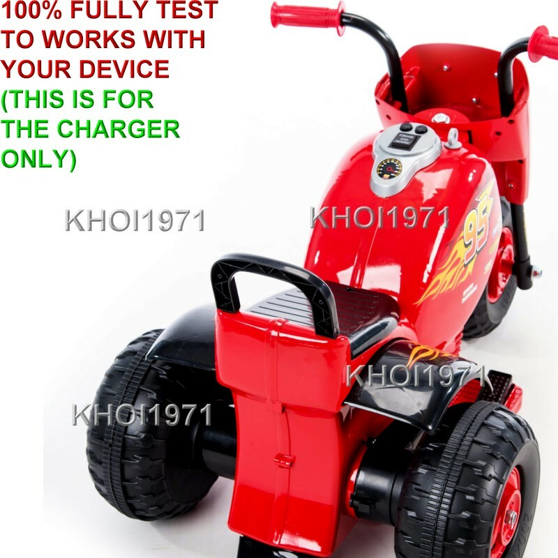 AC Charger Adapter for Ride-On 3-Wheel Motorcycle Trike Toy Magic Cars 2