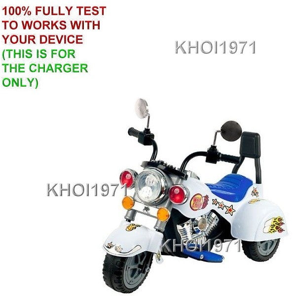 AC Charger Adapter for 80-1616 Little Rider Harley Style Wild Child Ride-On Bike Magic Cars 4