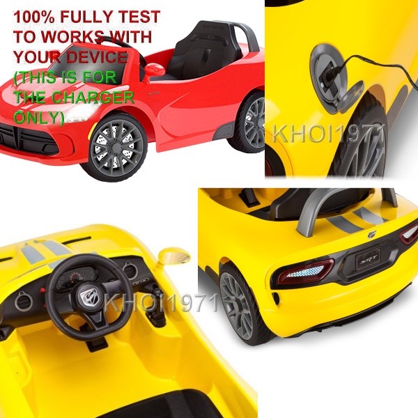 6V AC Charger Adapter for KT1108TG KT1113TGI Kid Trax SRT Viper Ride-On Battery Magic Cars 2