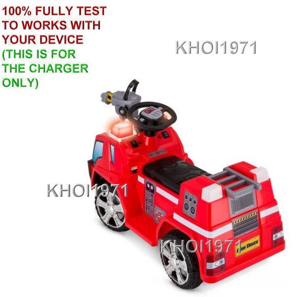 AC Adapter Charger for KT1233WM Kid Trax Fire Rescue Quad Ride-On Bubble Gun Toy Magic Cars 3