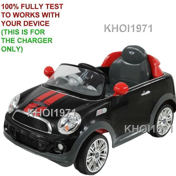 AC Adapter Charger for Mini Cooper S Ride-On Vehicle Models W456AC-R, W456AC-Y, W446AC Magic Cars 3