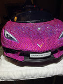 Pink Rhinestone Chevrolet Corvette Ride-On Toy Car with Lights and Music Magic Cars 15