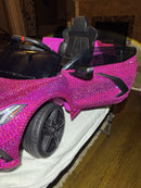 Pink Rhinestone Chevrolet Corvette Ride-On Toy Car with Lights and Music Magic Cars 2