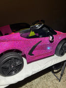 Pink Rhinestone Chevrolet Corvette Ride-On Toy Car with Lights and Music Magic Cars 7