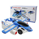 360° Rotating Blue Police Electric Toy Car with Cool Lights and Sounds Magic Cars 1