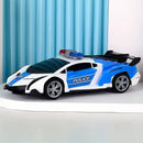 360° Rotating Blue Police Electric Toy Car with Cool Lights and Sounds Magic Cars 3