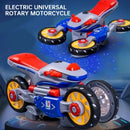 360° Rotating Blue Police Electric Toy Car with Cool Lights and Sounds Magic Cars Variant 0