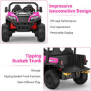 24V 4WD Electric Ride-On Dump Truck with Remote Control for Kids - 2-Seater Fun Magic Cars 7