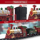 Battery-Operated Christmas Train Set with Lights and Sounds, 11.5 Ft Track Magic Cars 3