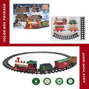 Battery-Operated Christmas Train Set with Lights and Sounds, 11.5 Ft Track Magic Cars 4