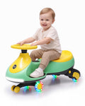 12V Electric Wiggle Car for Kids - 2-in-1 Ride-On Swing with 360° Steering and Music
