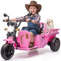 12V Electric Tricycle for Toddlers with Trailer and 3 Wheels